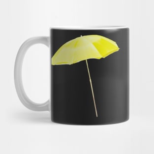 Yellow Beach Umbrella Summer Sticker Mug